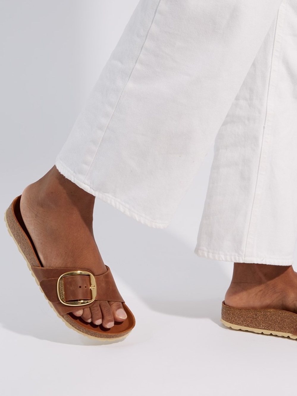 Birkenstock Madrid Big Buckle Cognac Leather Sandals LIKE NEW Size 39 / 9